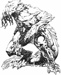 Picture Copyright © by Bernie Wrightson .  This sketch comes from an article in Fangoria Magazine, about the aborted project of a Stuart's Gordon movie based of Escape from Innsmouth. 